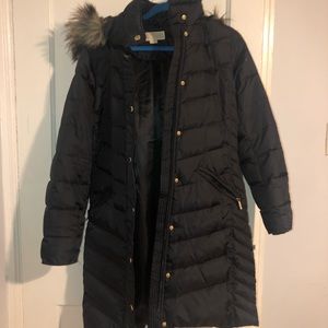 Michael Michael Kors Black Down 3/4 Puffer Coat M